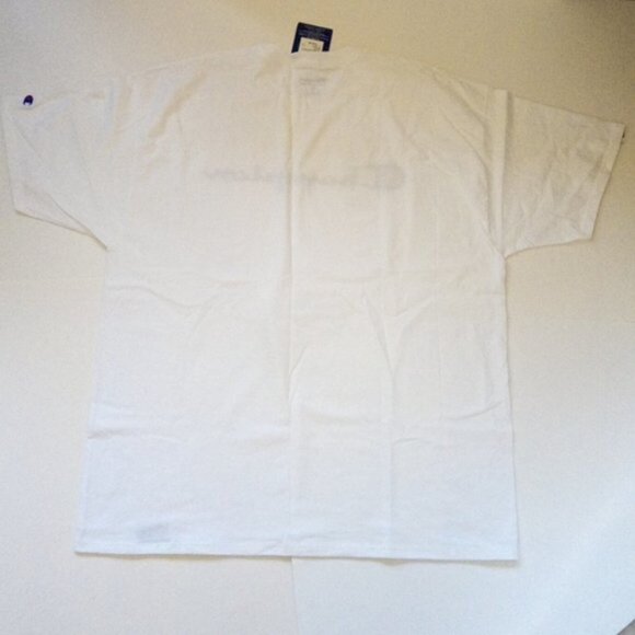 New Champion White Short Sleeve Classic Jersey Screen Print T-Shirt Men US XXL - Picture 4 of 12